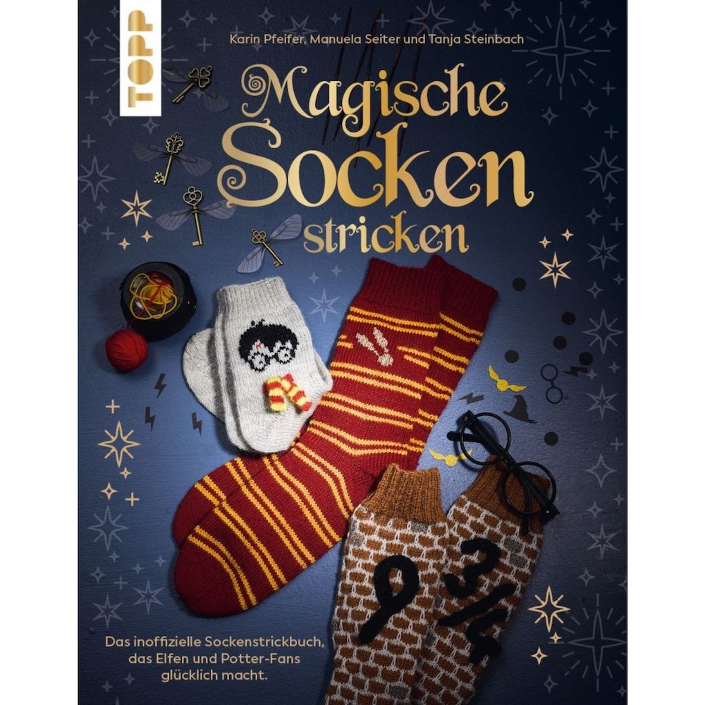 Magische Socken stricken | für Potter-Fans und Elfen mit Größe 22/23 bis 48/49
