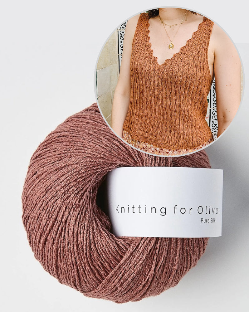 Bedruthan Camisole | inspired by cliff coast made from Pure Silk by Knitting for Olive