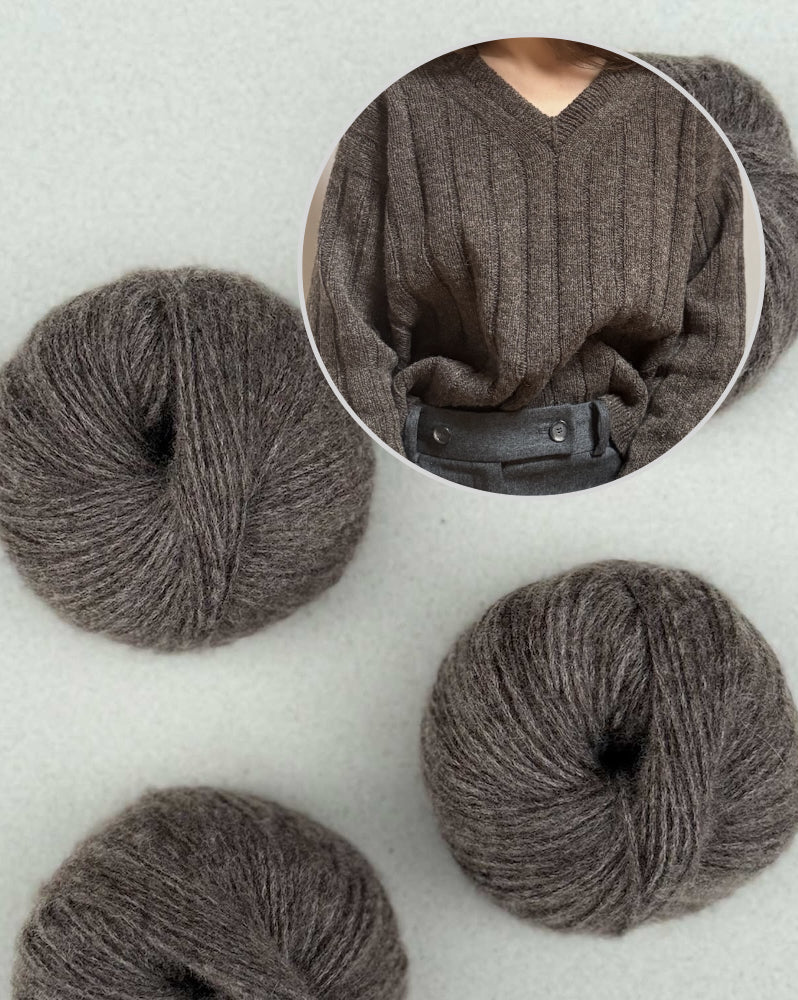The Boston V-Neck | aus reinem Kaschmir mit Bio Cashmere 6/28 von Pascuali