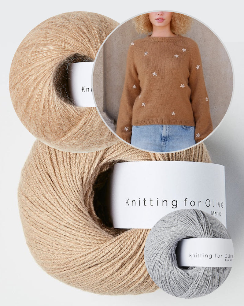 Daisy Sweater | de jolies fleurs en mérinos, Soft Silk Mohair et Pure Silk de Knitting for Olive