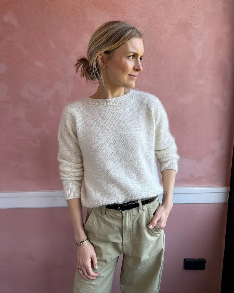 No Frills Sweater | casual classic made from Sunday and Primo Tynn Silk Mohair by Sandnes Garn