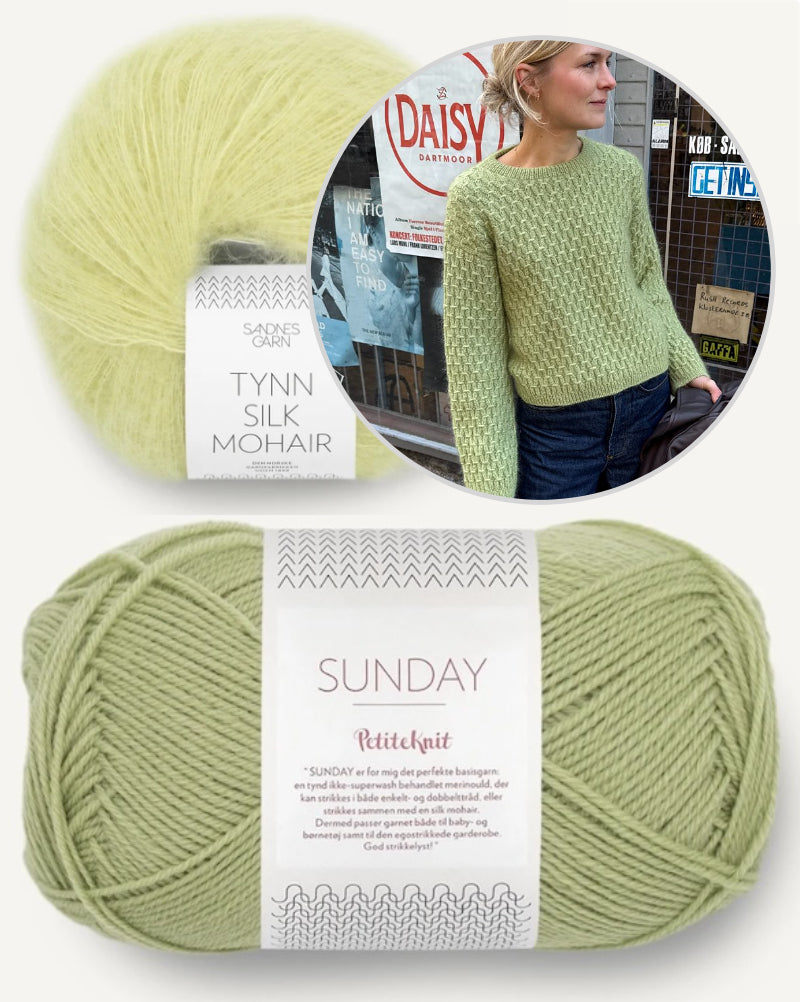 Jenny Blouse | fluffiges Smockmuster aus Sunday und Primo Tynn Silk Mohair von Sandnes Garn