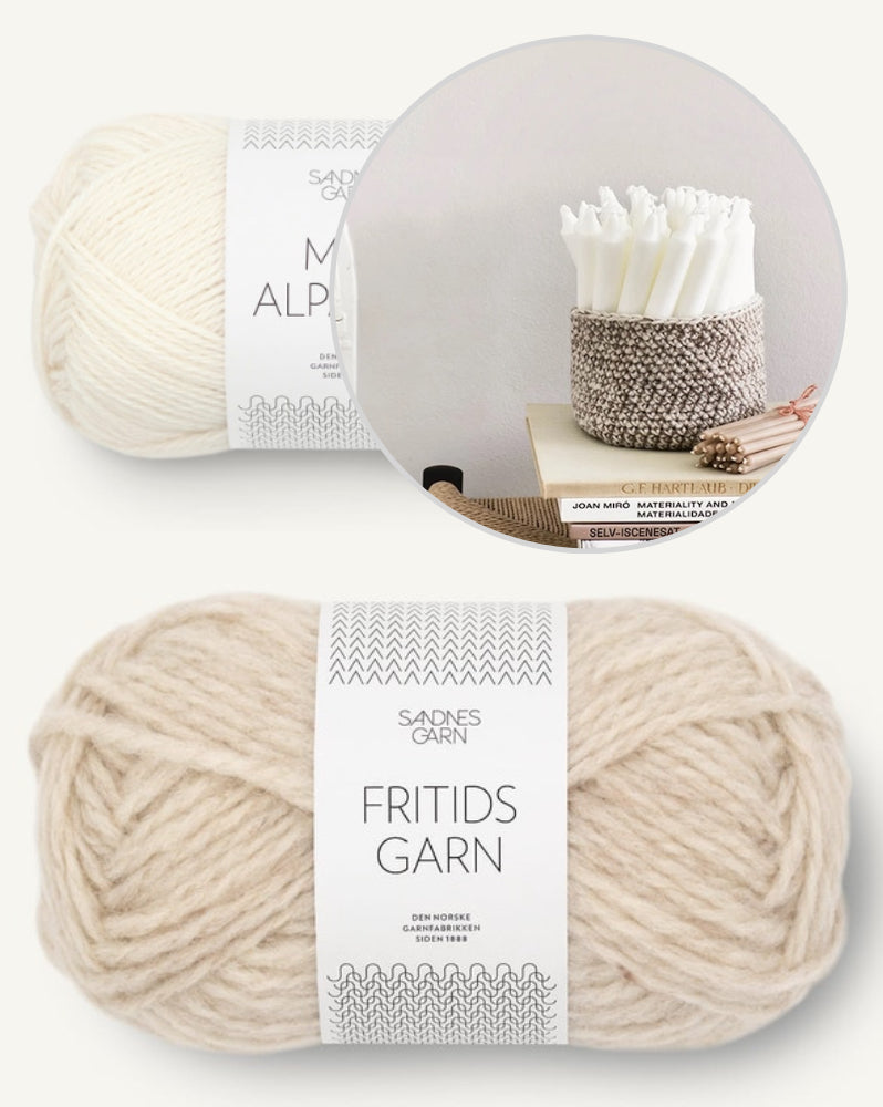 Small Basket | super easy made of Fritidsgarn and Mini Alpakka by Sandnes Garn