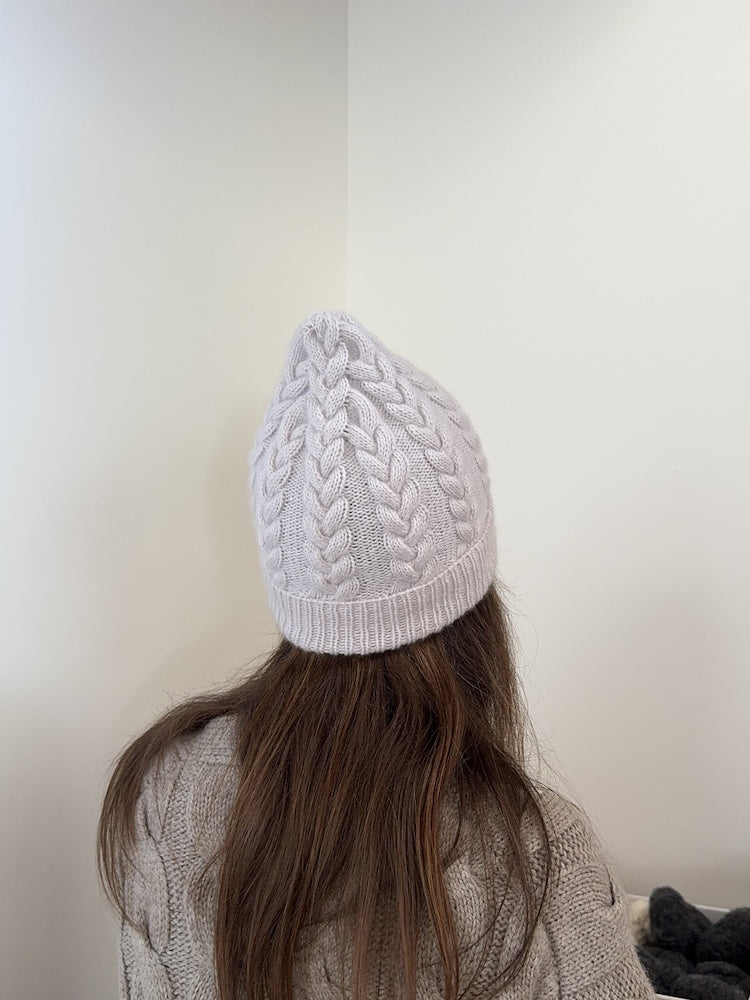 Fresno Hat | extra soft cable pattern made from Classic Cashmere by Cardiff