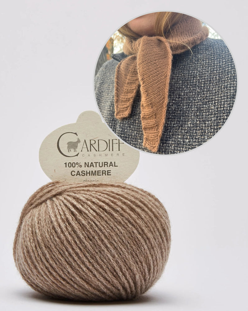 Note Bandana | lässig schlichtes Kaschmir Tuch aus Classic Cashmere von Cardiff