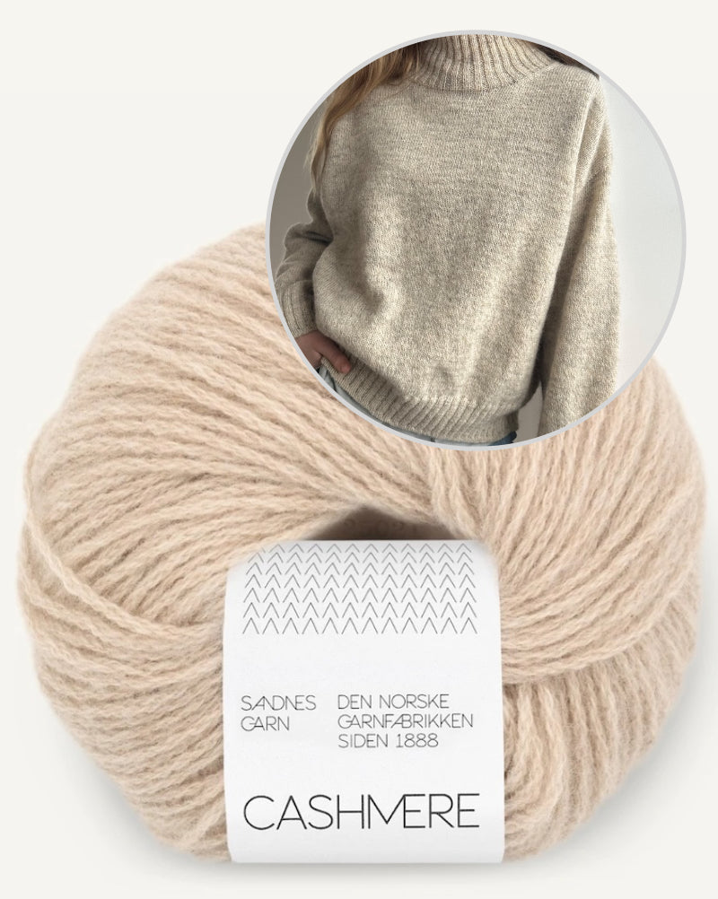 Note Sweater | kashmirpullover fra dine drømme med Cashmere fra Sandnes Garn