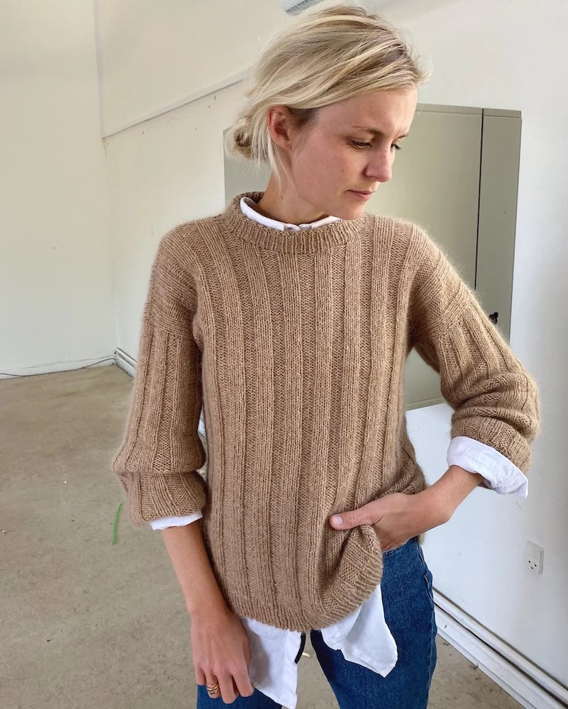 Vertical Stripes Sweater | long and soft made from Sunday and Tynn Silk Mohair by Sandnes Garn