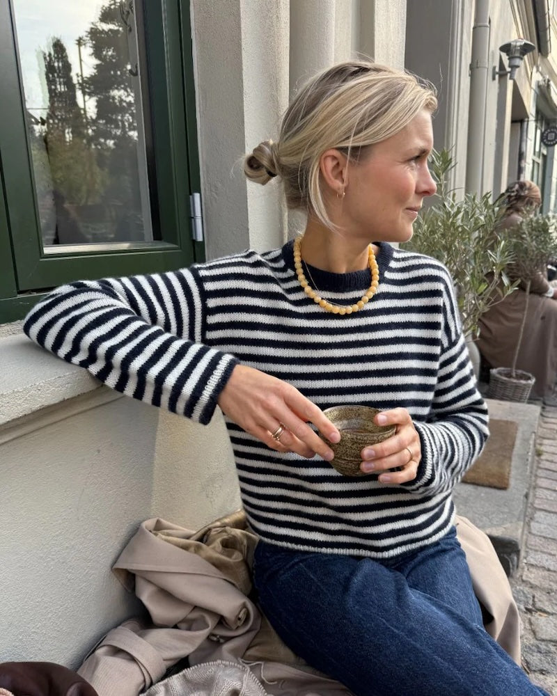 Olga Blouse | luxuriöse Streifen aus Classic Cashmere von Cardiff