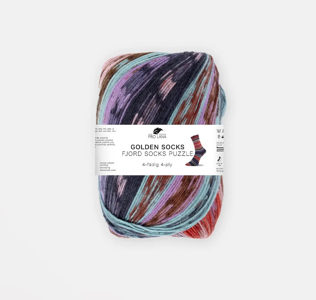 Fjord Socks Puzzle 4-ply | magical patterns in enchanting colors