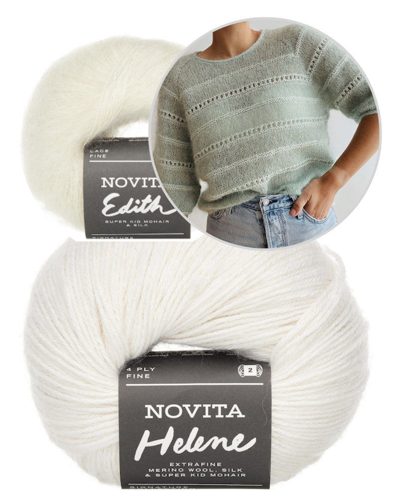 Roni Blouse | delicate stripes made from Edith and Helene by Novita