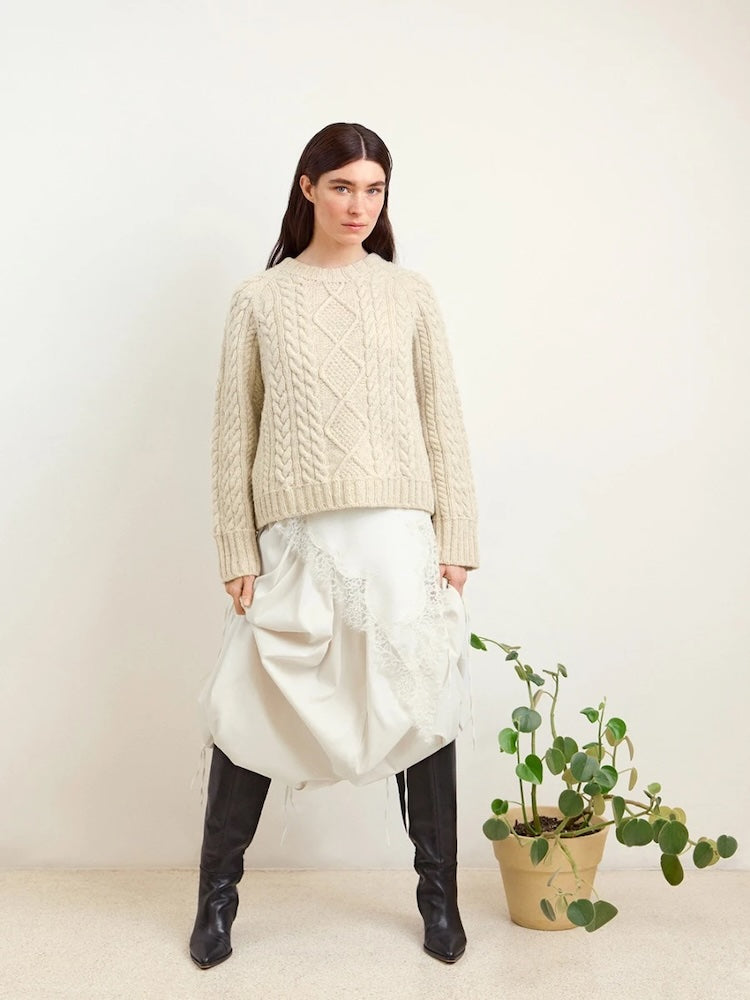 Loom Sweater | delicate cable pattern from Atlas by Sandnes Garn