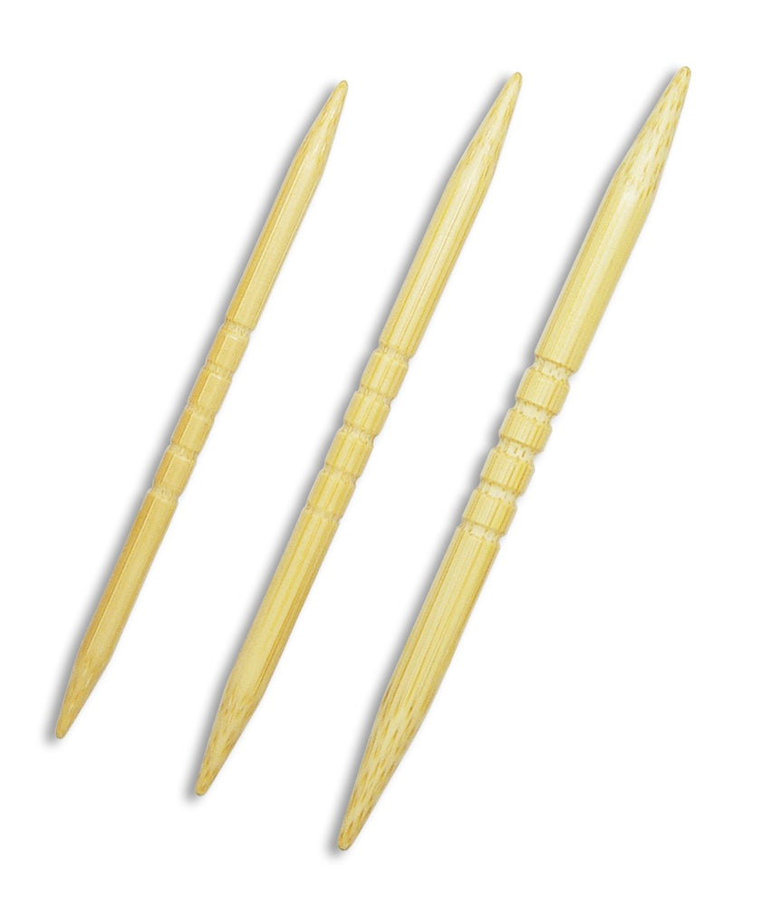 Aiguilles à tresser Shirotake en bambou, lot de 3
