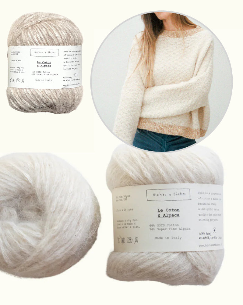 Sweater No. 77 | zauberhaftes Muster aus Le Coton & Alpaca von Biches & Bûches