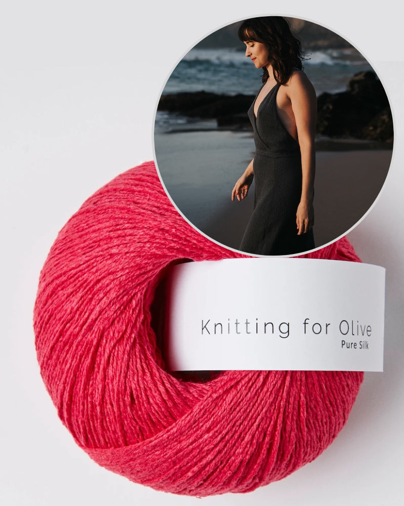 THE GIRL Dress | zarte Silhouette aus Pure Silk von Knitting for Olive