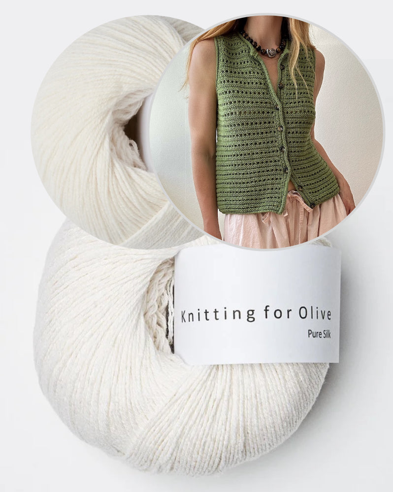 Gilet n° 10 | gilet aéré en mérinos et pure soie de Knitting for Olive