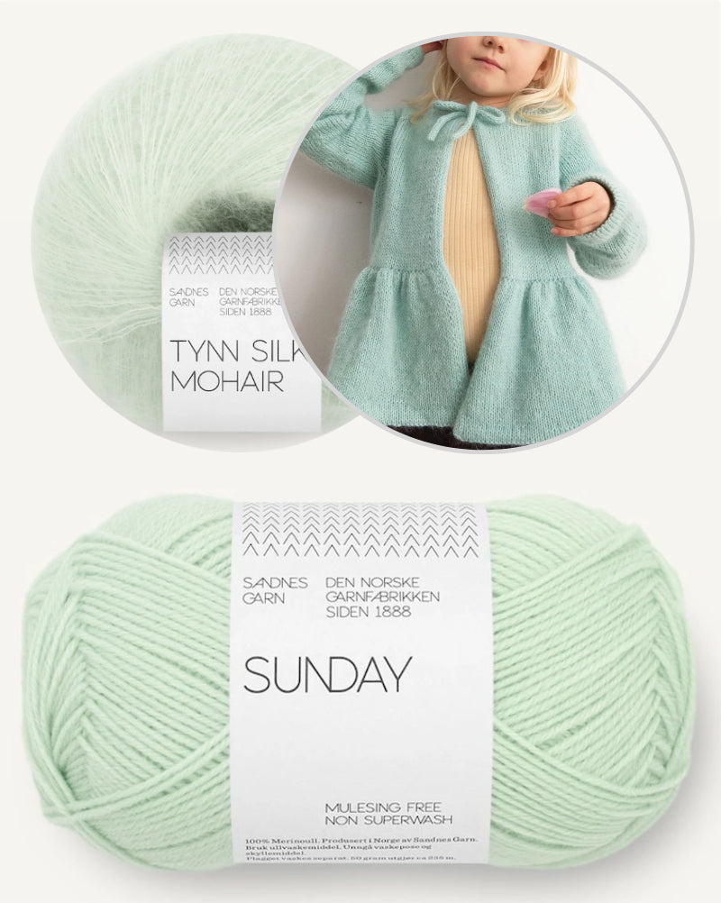Gilet Vienna pour enfants | une veste ludique en Sunday et Tynn Silk Mohair de Sandnes Garn
