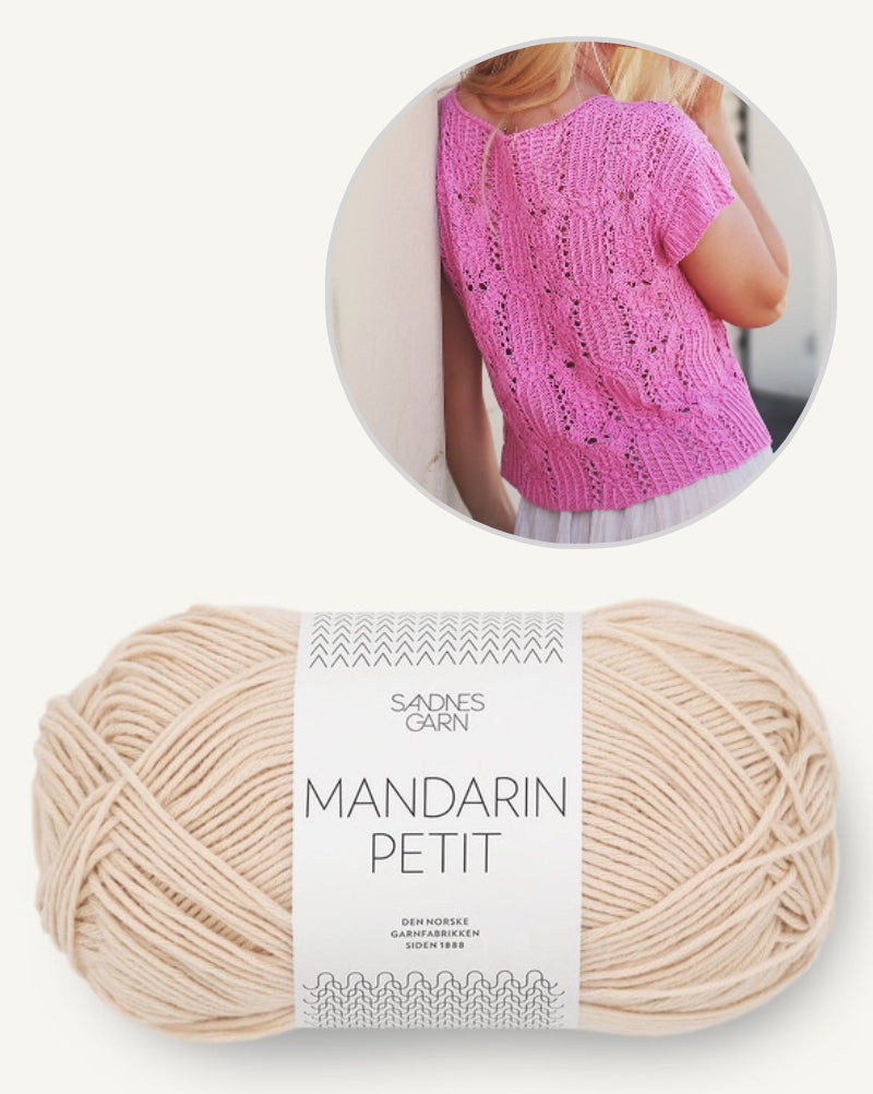 Woollahra Tee | Shirt mit wunderschönem Muster aus Mandarin Petit von Sandnes Garn