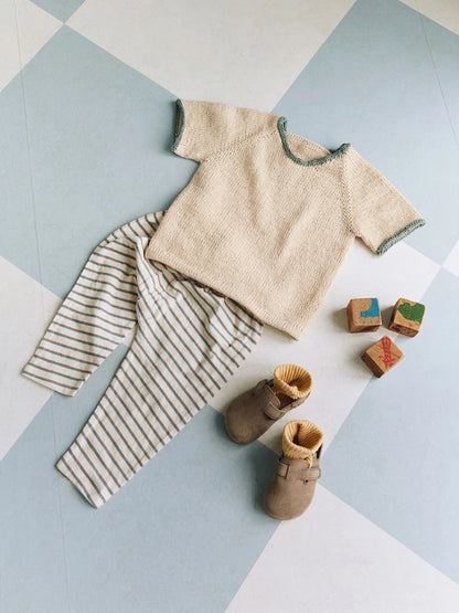 Jonathan Set Junior | sportliche Kontraststreifen aus Line von Sandnes Garn