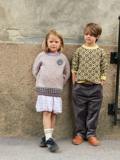 Rose Kids | blødt norsk mønster i Alpakka Ull fra Sandnes Garn