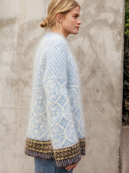Rose | fluffig norsk tröja i Ballerina Chunky Mohair från Sandnes Garn