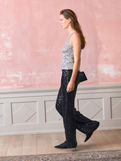 Top Nia | top glitterato in paillettes di Sandnes Garn