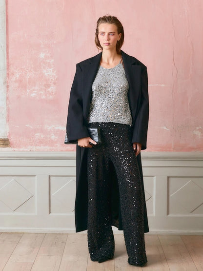 Top Nia | top glitterato in paillettes di Sandnes Garn