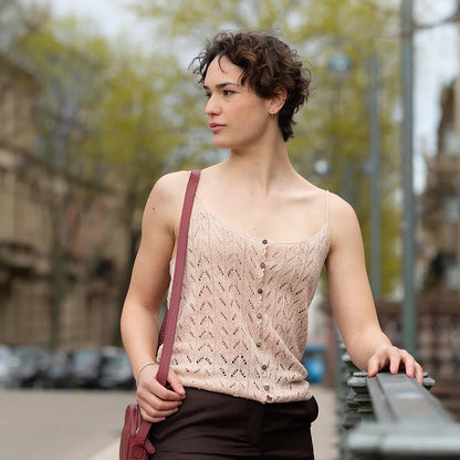 Little Drift Top | romantic in fine pattern made from Linen Bloom by Pascuali