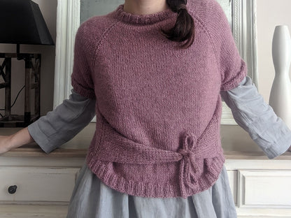 Closca Shirt | with bow detail made of Fleece Bluefaced Leicester DK from West Yorkshire Spinners