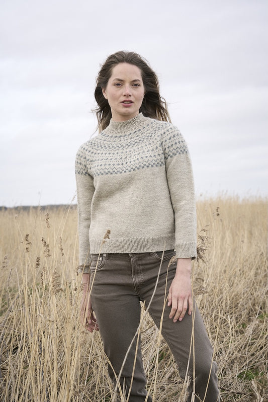 Maglione Balsam | delicato motivo norvegese in Sheepsoft DK di Bramble & Fleece