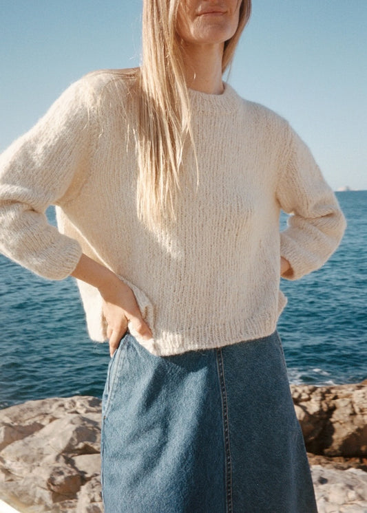 Beach Day Jumper | fluffig weicher Sommerpullover aus Le Coton & Alpaca von Biches & Bûches