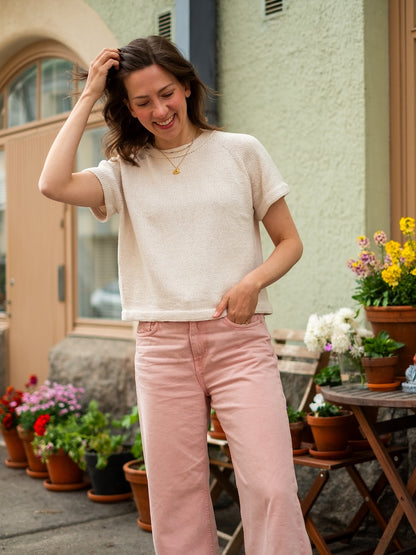 Vanilla Chilla Tee | basique, décontracté, oversize en lin de Sandnes Garn