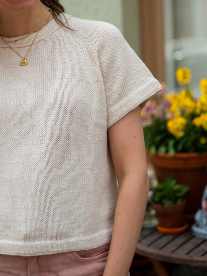 Vanilla Chilla Tee | basique, décontracté, oversize en lin de Sandnes Garn