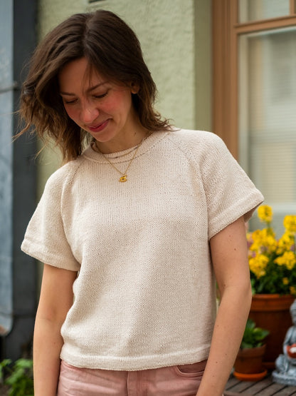 Vanilla Chilla Tee | basique, décontracté, oversize en lin de Sandnes Garn