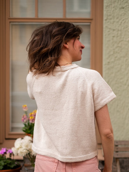 Vanilla Chilla Tee | basique, décontracté, oversize en lin de Sandnes Garn