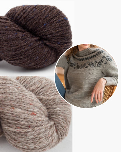 Pull « Dream » | motif de Noël discret en laine Shetland biologique de BC Garn