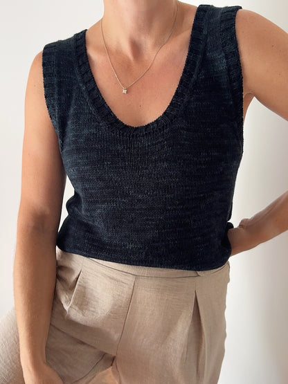 Moon Column Shirt | delicate basic top made from Summer Cashmere by Lana Grossa