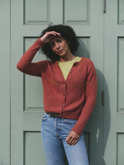 Cardigan Pipette | détails raffinés en Saffira et Manada de Pascuali
