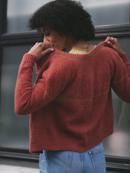 Cardigan Pipette | détails raffinés en Saffira et Manada de Pascuali