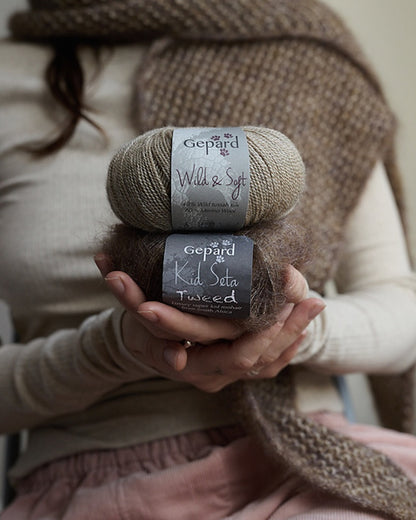 Thit Shawl | delikat struktur fra Wild & Soft og Kid Seta fra Gepard Garn