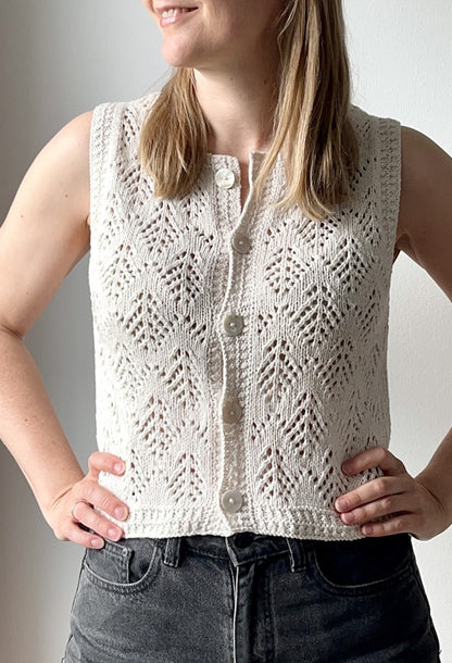 Hey Ho Vest | summery vest made from Line by Sandnes Garn