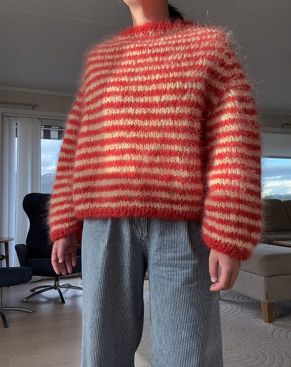 Miyu Sweater | varm med fina ränder av Ballerina Chunky Mohair från Sandnes Garn