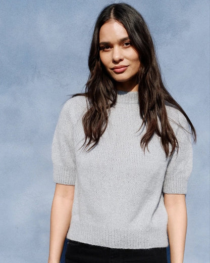 Carlie Tee | Basic Shirt aus Merino und Soft Silk Mohair von Knitting for Olive