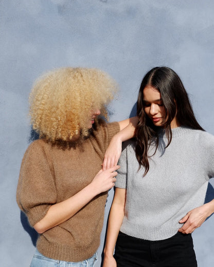 Carlie Tee | Basic Shirt aus Merino und Soft Silk Mohair von Knitting for Olive