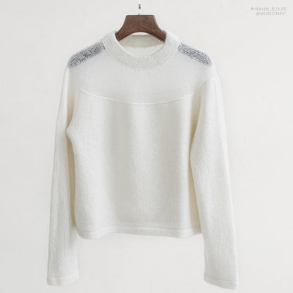 Heaven-bluse | romantisk og feminin i Babyull Lanett og Tynn Silk Mohair fra Sandnes Garn