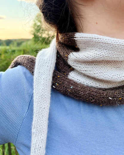 Echo-tørklæde | afslappede kontrastfarver i Classic Cashmere fra Cardiff