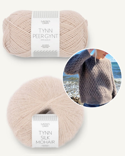 Jenny Pullover | fluffiges Smockmuster aus Tynn Peer Gynt und Tynn Silk Mohair von Sandnes Garn