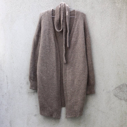 Charles Grey Cardigan | long jacket made from Heavy Merino and Soft Silk Mohair by Knitting for Olive
