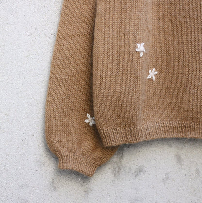 Daisy Sweater | Sweet blossoms made from merino, soft silk mohair, and pure silk by Knitting for Olive