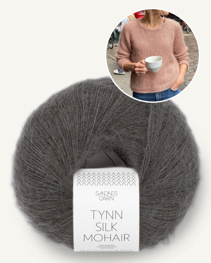 Chemisier Kumulus Col rond | doux et léger en Tynn Silk Mohair de Sandnes Garn