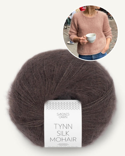 Chemisier Kumulus Col rond | doux et léger en Tynn Silk Mohair de Sandnes Garn